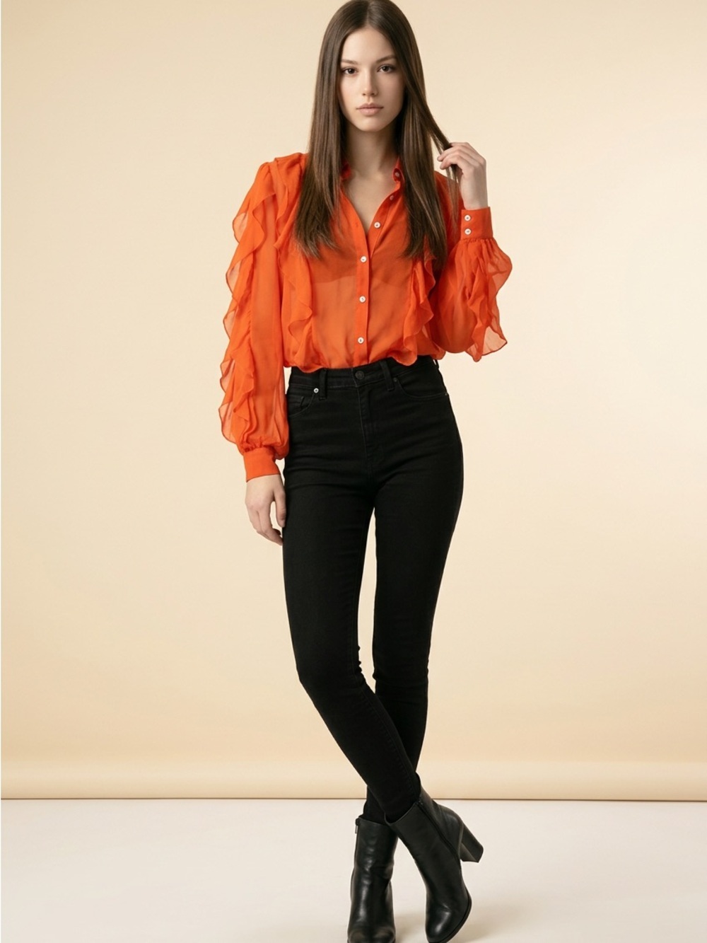 Anthropologie | Maeve Floral Sheer Blouse